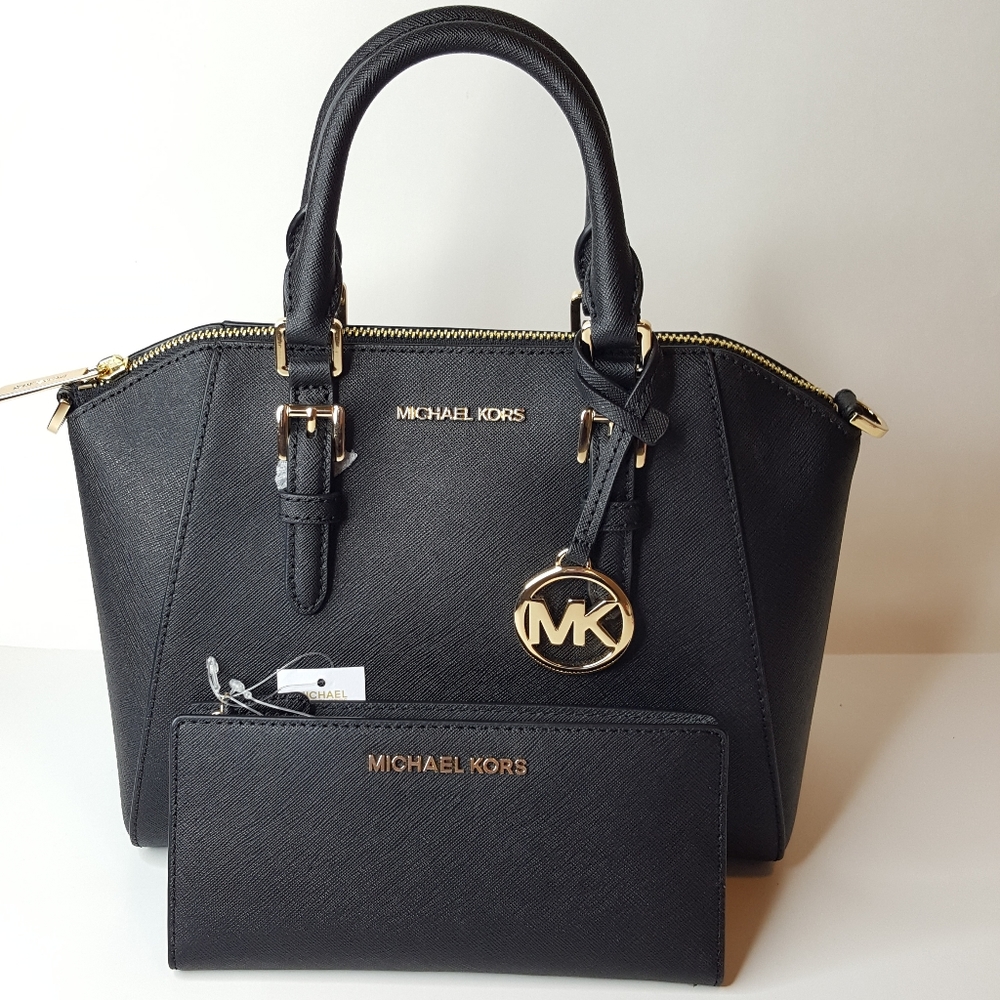 Michael Kors signature cross body bag and wallet.